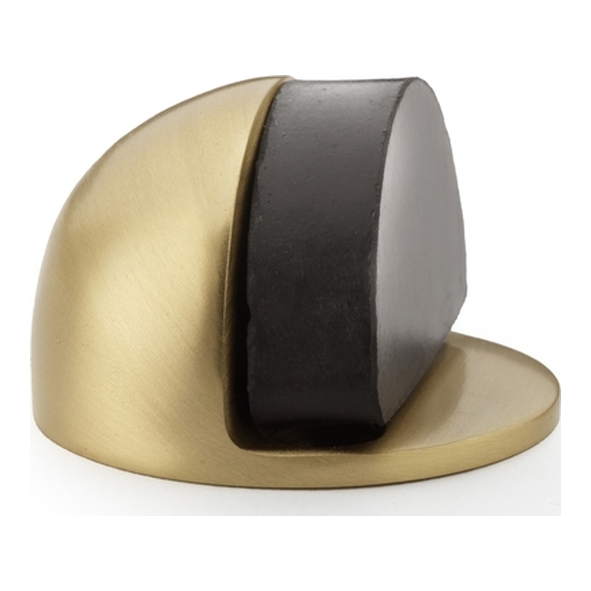 AW631SB • Satin Brass • Alexander & Wilks Shield Floor Mounted Door Stop